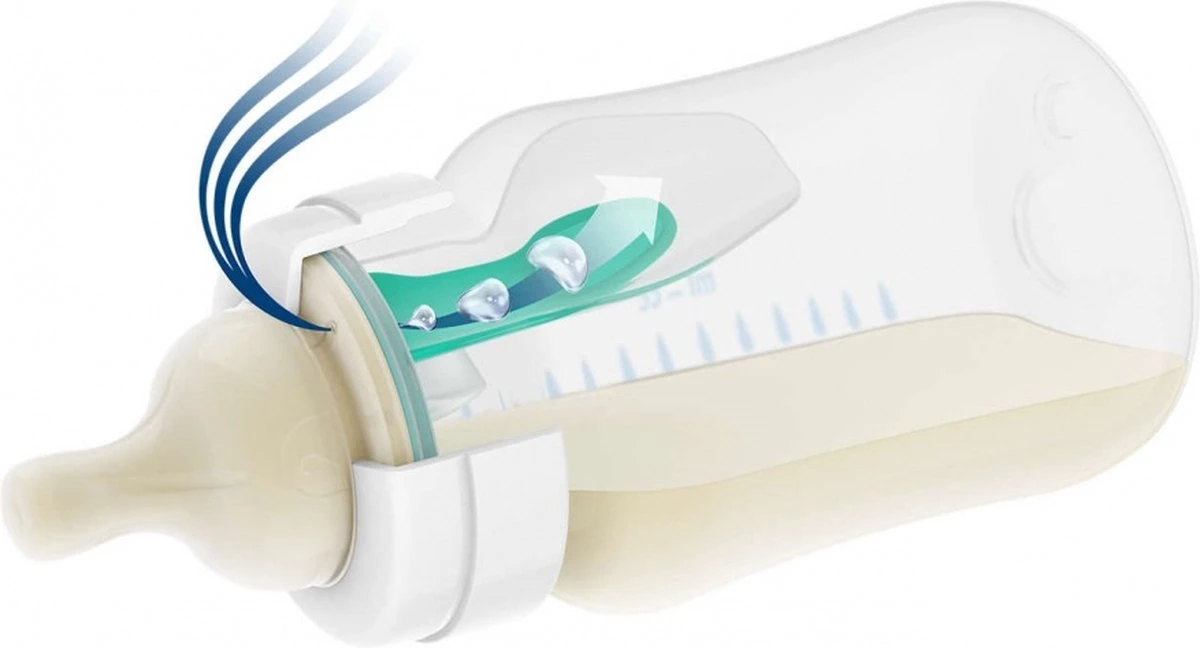 Philips Avent SCD809/01 Anti-Colic Combi Babyfles (125ml) + (260ml) Met AirFree Ventiel 20 Philips Avent SCD809/01 Anti-Colic Combi Babyfles (125ml) + (260ml) Met AirFree Ventiel - Afbeelding 18