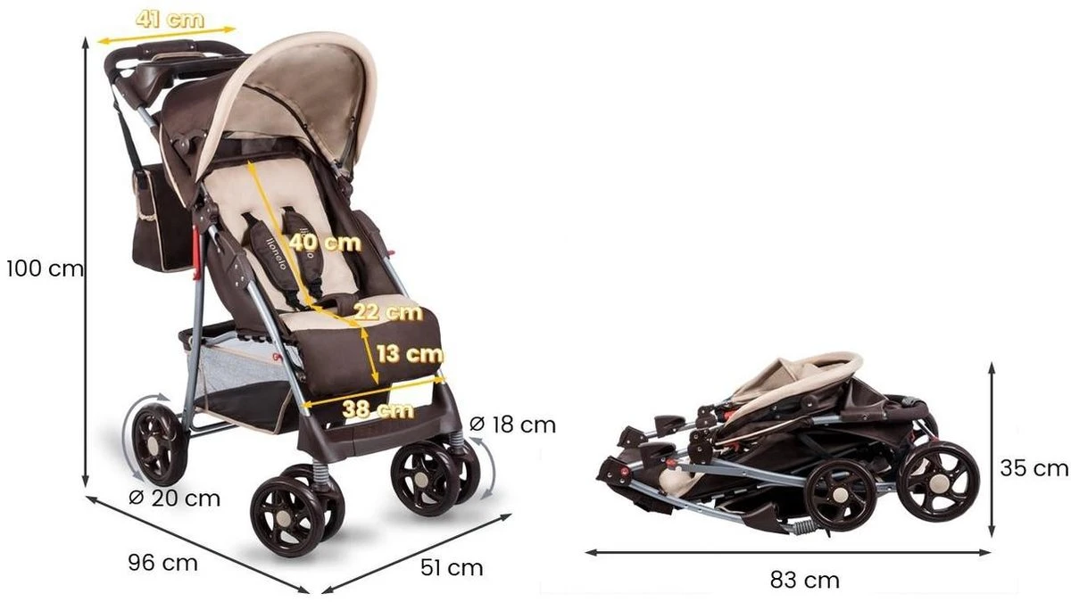 Lionelo Emma Plus – Kinderwagen - Blauw Scandi - 6 Maanden Tot 5 Jaar 9 Lionelo Emma Plus – Kinderwagen - Blauw Scandi - 6 Maanden Tot 5 Jaar - Afbeelding 7