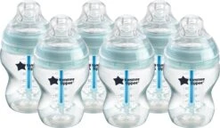 Tommee Tippee Babyflessen - Advanced Anti-koelik - Langzaam Stromende Borstachtige Speen - 260 Ml - Pak Van 6