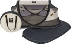 Deryan Baby Luxe Campingbedje – Inclusief Zelfopblaasbare Matras - Cream -Babyproducten Serie Winkel 1200x747