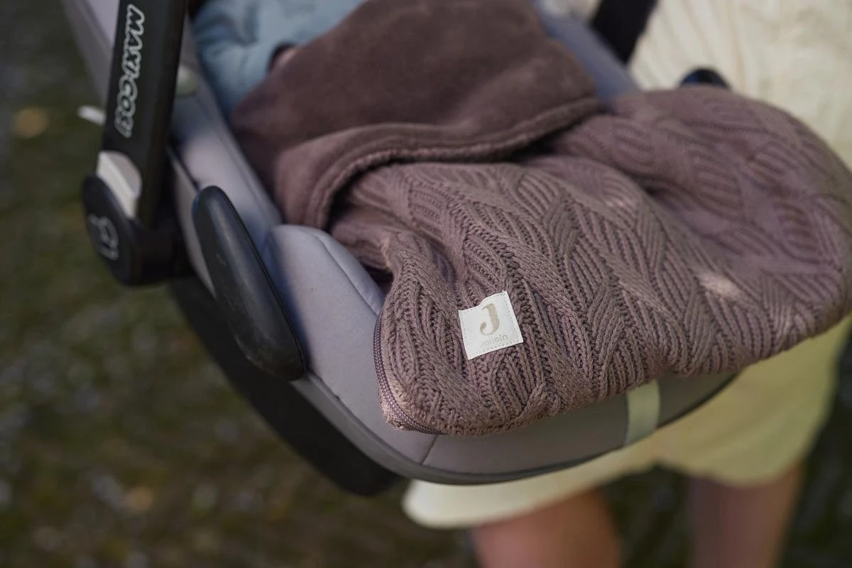 Jollein Voetenzak Voor Autostoel & Kinderwagen - Spring Knit - Chestnut 13 Jollein Voetenzak Voor Autostoel & Kinderwagen - Spring Knit - Chestnut - Afbeelding 11