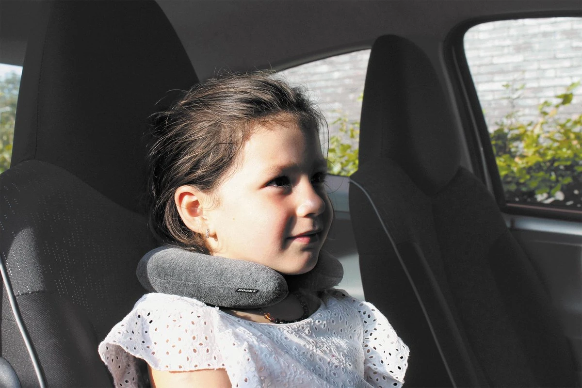 Dooky Neck Pillow Nekkussen Zacht Velours Grijs 5 Dooky Neck Pillow Nekkussen Zacht Velours Grijs - Afbeelding 3