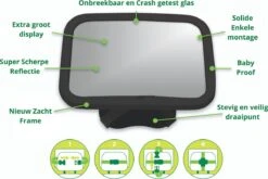 Autospiegel Baby 360° Verstelbaar Voor Hoofdsteun Autostoel -Achteruitkijkspiegel - Achterbankspiegel Kinderen -Baby Veiligheid Accessoires - Zwart -Babyproducten Serie Winkel 1200x800 69