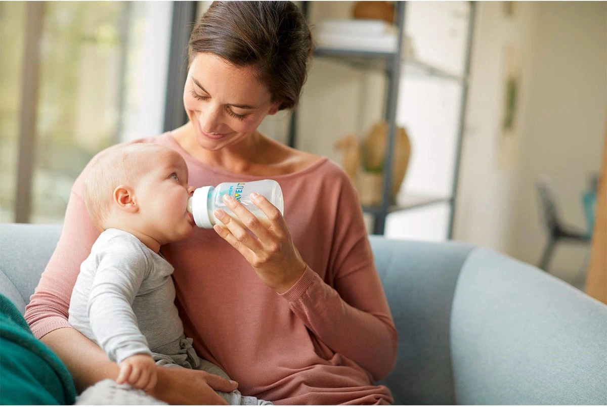Philips Avent SCD809/01 Anti-Colic Combi Babyfles (125ml) + (260ml) Met AirFree Ventiel 4 Philips Avent SCD809/01 Anti-Colic Combi Babyfles (125ml) + (260ml) Met AirFree Ventiel - Afbeelding 2