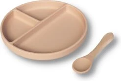 Kids Cultures | Kinderservies | Kinderbord En Kom Met Zuignap | Baby Servies | Beige -Babyproducten Serie Winkel 1200x805 2