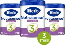 Hero Nutrasense SensiSoft Peutermelk 3 - Flesvoeding Vanaf 1 Jaar - 3 X 700 Gram - Met Melkvet - Palmolie Vrij -Babyproducten Serie Winkel 1200x825 5