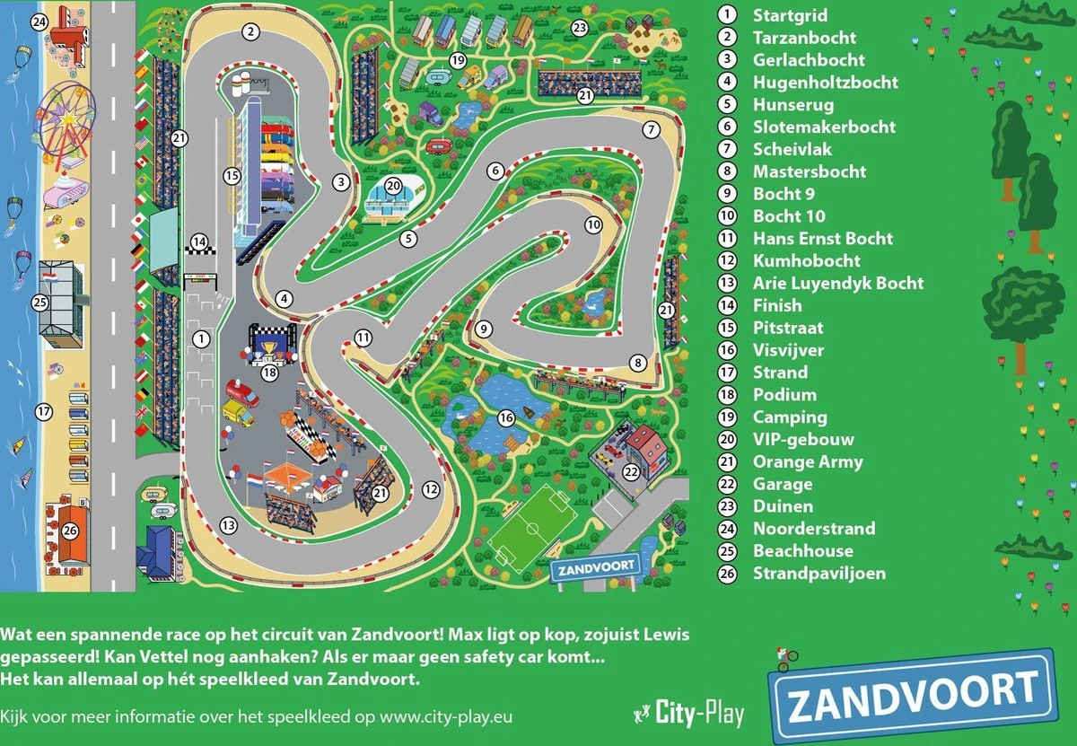 Speelkleed Circuit Van Zandvoort City-Play - Autokleed - Verkeerskleed - Speelmat Zandvoort - Vloerkleed Baby - Vloerkleed Kinderkamer - Formule 1 Max Zandvoort 6 Speelkleed Circuit Van Zandvoort City-Play - Autokleed - Verkeerskleed - Speelmat Zandvoort - Vloerkleed Baby - Vloerkleed Kinderkamer - Formule 1 Max Zandvoort - Afbeelding 4