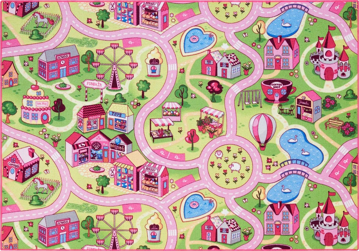 Amigo Sweet Town Speelkleed 140 X 200 Cm 4 Amigo Sweet Town Speelkleed 140 X 200 Cm - Afbeelding 2