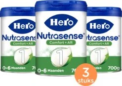 Hero Baby Nutrasense Comfort+ 1 - Flesvoeding Van 0 Tot 6 Maanden - 3 X 700 Gram -Babyproducten Serie Winkel 1200x844 4