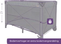 Prénatal Luxe Campingbedje Met Bodemverhoger - Inklapbaar Baby Campingbed - Reisbedje Met Wieltjes - Inclusief Bodemmatras - 120 X 60 Cm - Zwart -Babyproducten Serie Winkel 1200x873 2