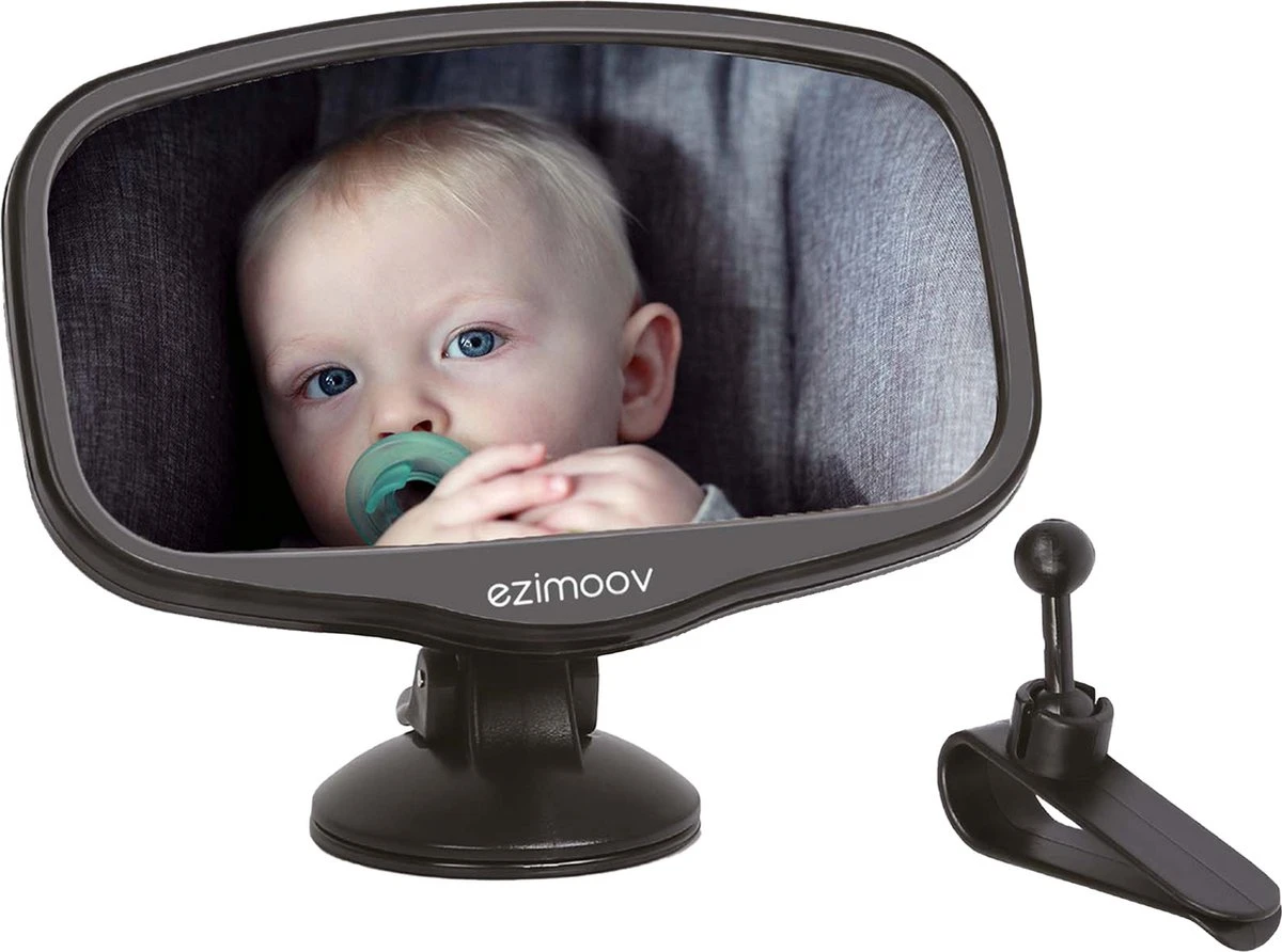 EZI MIRROR MINI - Auto Spiegel Baby - Met Klem En Zuignap - Klein Formaat - Bevestig Op Ruit Of Aan Zonneklep 3 EZI MIRROR MINI - Auto Spiegel Baby - Met Klem En Zuignap - Klein Formaat - Bevestig Op Ruit Of Aan Zonneklep