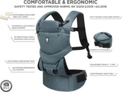 Dooky Ergonomische Draagzak Urban Comfort Green Emerald -Babyproducten Serie Winkel 1200x912 2