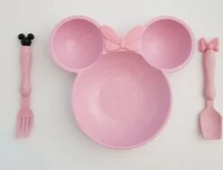 Merkloos Peuter Baby Dinerbord-Servies Voor Kinderen-Eetset Voor Kinderen-Kinderserviesset-3 Delig-Duurzaam-Eco Friendly-Tarwe-Minnie-Roze -Babyproducten Serie Winkel 1200x916 5