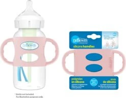 Dr. Brown's Siliconen Handvat Voor Brede Halsfles - Roze -Babyproducten Serie Winkel 1200x942 2
