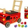 Houten Loopwagen Brandweer Met Blokken - I'm Toy 1 Houten Loopwagen Brandweer Met Blokken - I'm Toy -Babyproducten Serie Winkel 1200x984
