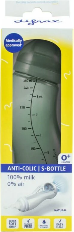 Difrax - S-Fles Natural - Babyfles Sage - 0+ Maanden - 250ml -Babyproducten Serie Winkel 386x1200 1