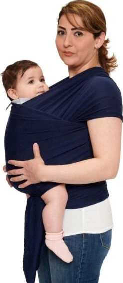 Baby Garden Draagdoek Donkerblauw - Ergonomisch - Original - Gratis Slabbetje -Babyproducten Serie Winkel 522x1200
