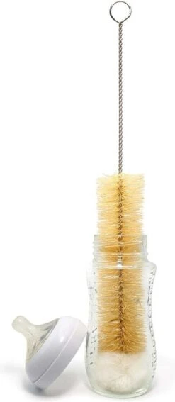 Wonix® - Flessenborstel Set - Flessenreiniger - Sisal En Katoenen Borstel - BPA Vrij - Voor Baby Flesje, Glazen Flessen - 4 Stuks -Babyproducten Serie Winkel 523x1200