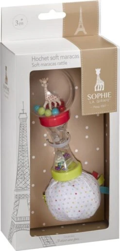 Sophie De Giraf - Rammelaar - Zachte Maracas - In Witte Geschenkdoos -Babyproducten Serie Winkel 576x1200