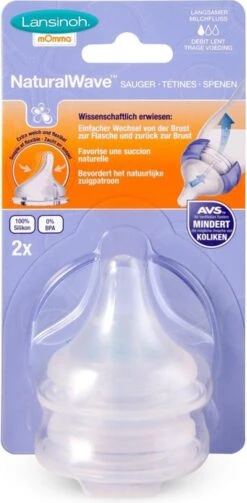 Lansinoh - Speen Trage Toevoer - Natural Wave - 2 Stuks -Babyproducten Serie Winkel 589x1200 1