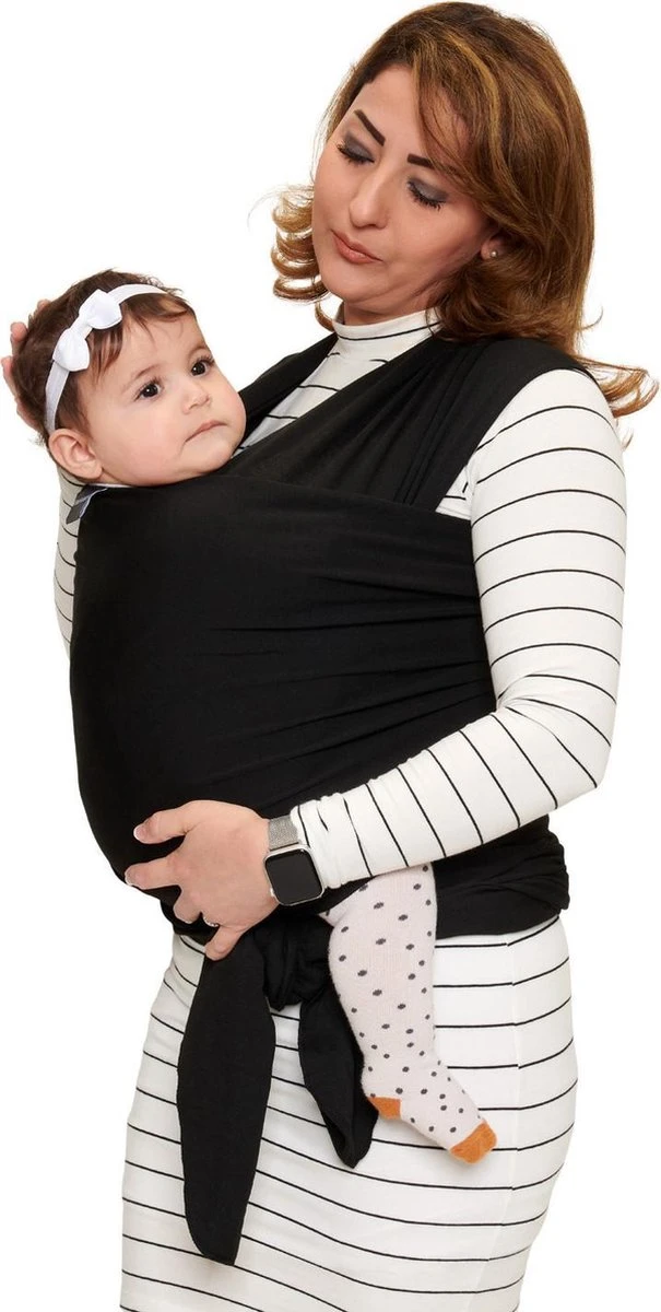 Baby Garden Draagdoek Zwart - Ergonomisch - Original - Gratis Slabbetje 4 Baby Garden Draagdoek Zwart - Ergonomisch - Original - Gratis Slabbetje - Afbeelding 2