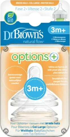 Dr. Brown's Options+ Anti-colic Fles Speen Fase 2 Brede Halsfles (2 St) 7 Dr. Brown's Options+ Anti-colic Fles Speen Fase 2 Brede Halsfles (2 St) -Babyproducten Serie Winkel 619x1200 1
