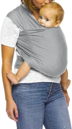 Ergonomische Rekbare Baby Draagdoek Van Katoen Om Te Knopen -Licht Grijs - Babywrap - Draagdoeken - Babydrager - Buikdrager – Rugdrager – Heupdrager - Baby Sling – Baby Carrier – Draagzak - Baby Wrap Sling - Draagdoek – Handleiding - Gratis Slabbetje -Babyproducten Serie Winkel 672x1200 1