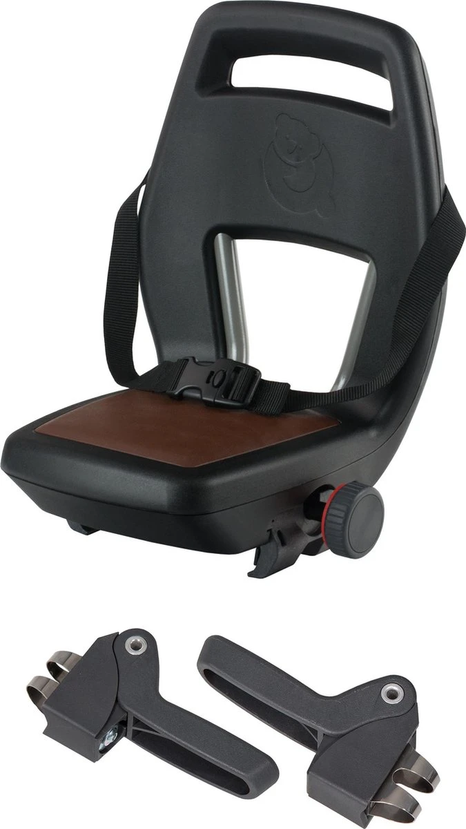 Qibbel 6+ Junior Fietsstoeltje Achter - Zwart Met Bruin Kussentje 8 Qibbel 6+ Junior Fietsstoeltje Achter - Zwart Met Bruin Kussentje - Afbeelding 6