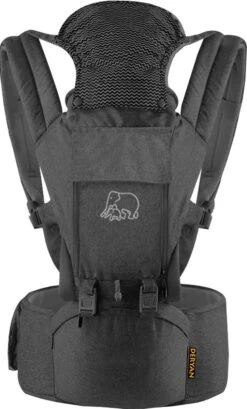 Deryan Pack Luxe Ergonomische Draagzak Babydrager + Opbergvakjes Grijs -Babyproducten Serie Winkel 724x1200 4