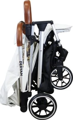 Deryan Luxe Rolo Luxe Lichtgewicht Buggy - Zoo Creme -Babyproducten Serie Winkel 735x1200