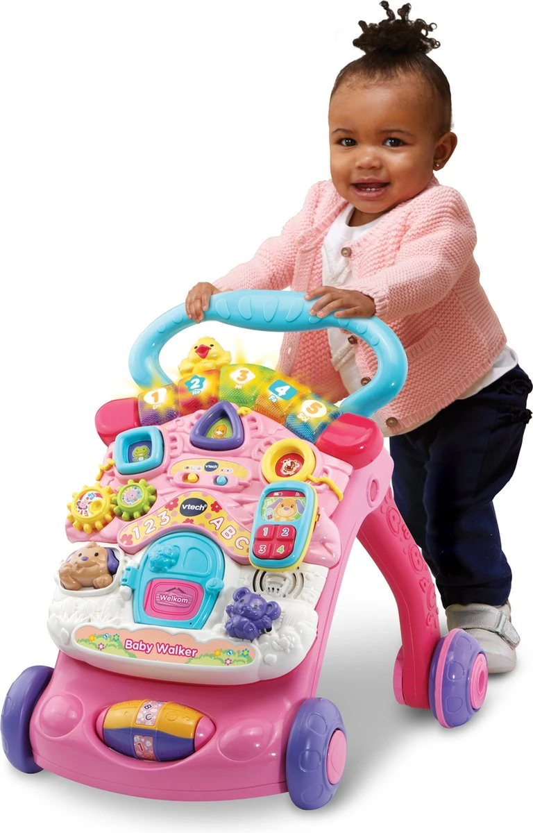 VTech 2 In 1 Baby Walker - Educatief Babyspeelgoed - Roze - 9 Tot 36 Maanden 5 VTech 2 In 1 Baby Walker - Educatief Babyspeelgoed - Roze - 9 Tot 36 Maanden - Afbeelding 3
