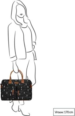 Kidzroom Black And White Luiertas - Zwart - Ophanglussen Kinderwagen - Verschoonmatje - Verstelbare Schouderband -Babyproducten Serie Winkel 775x1200 1