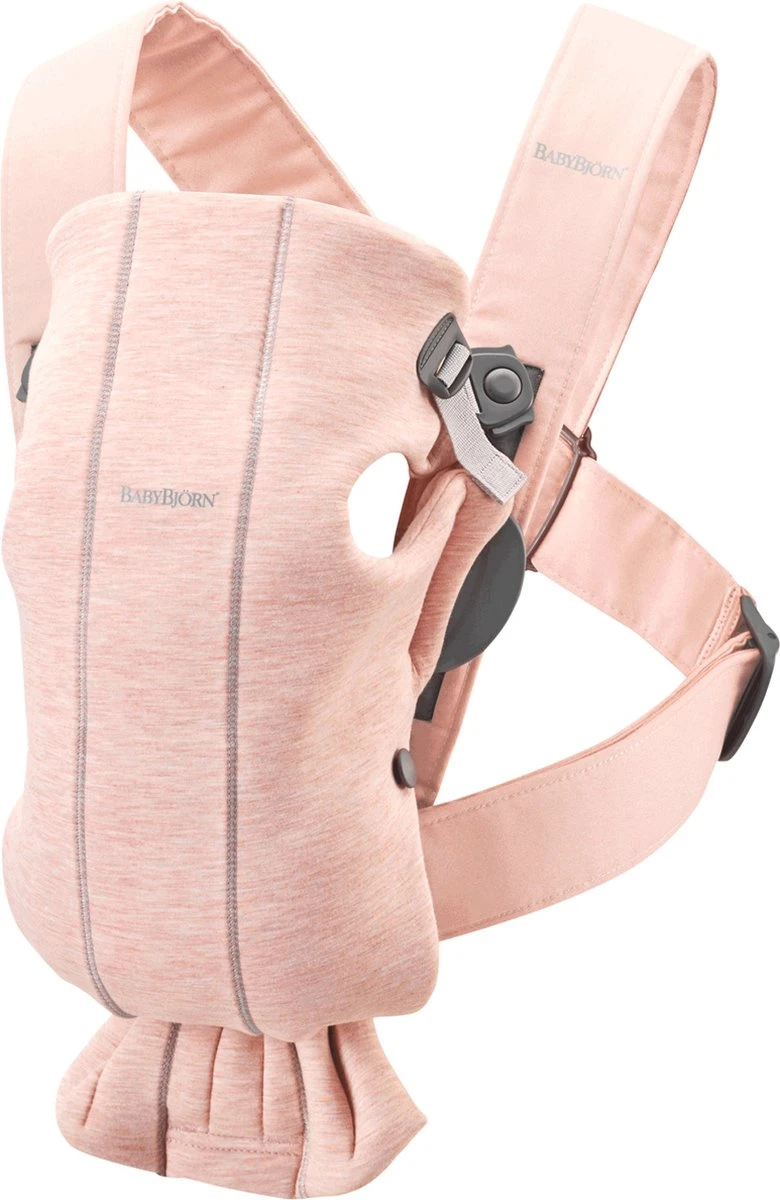 BabyBjörn Draagzak Mini - 3D Jersey - Lichtroze 3 BabyBjörn Draagzak Mini - 3D Jersey - Lichtroze