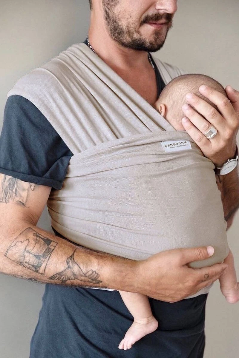 Bamboom Baby Draagdoek Sling Kleur Sand 5 Bamboom Baby Draagdoek Sling Kleur Sand - Afbeelding 3