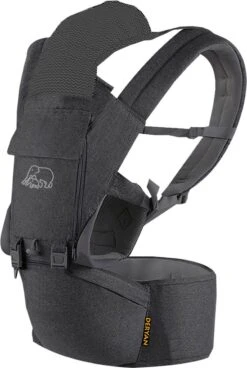 Deryan Pack Luxe Ergonomische Draagzak Babydrager + Opbergvakjes Grijs -Babyproducten Serie Winkel 805x1200 5