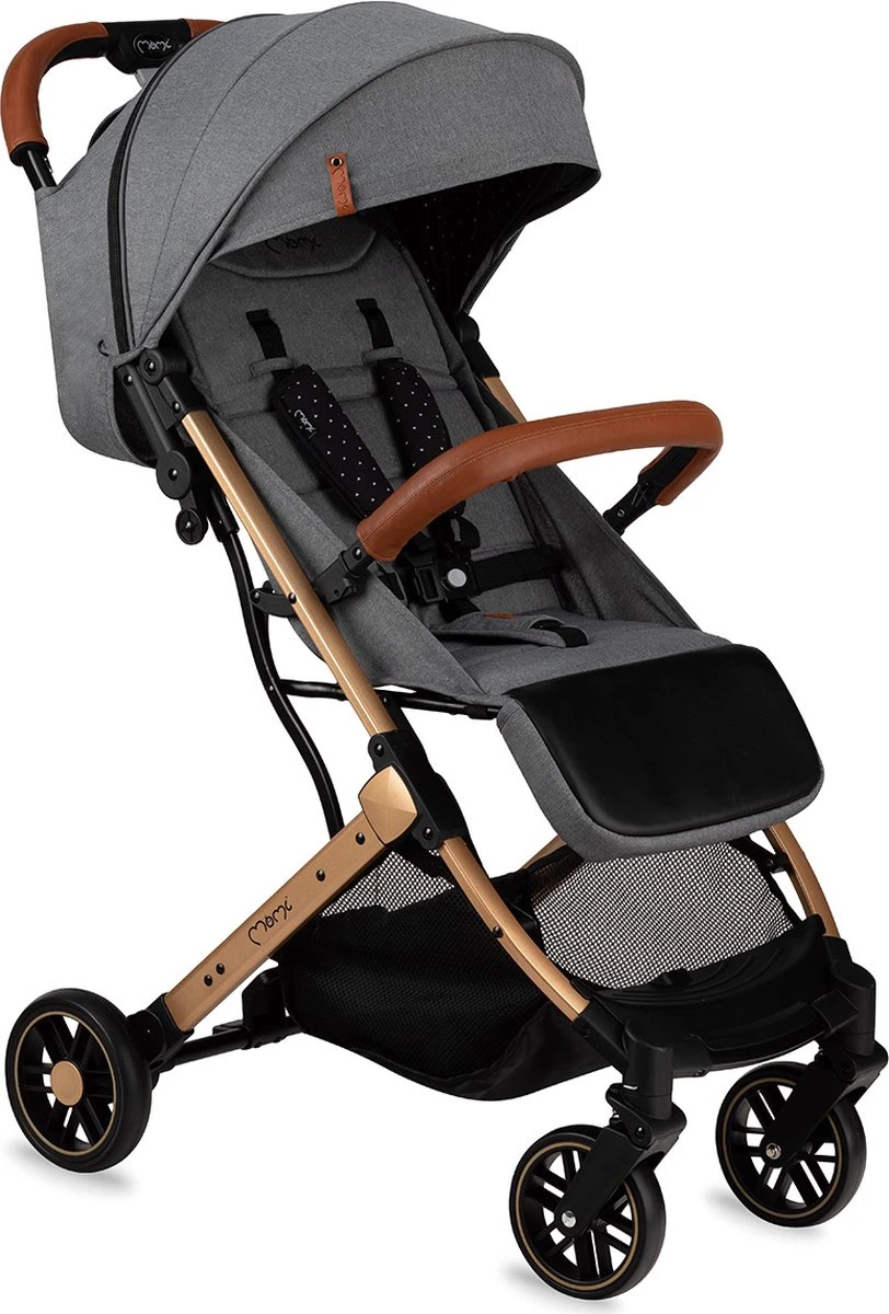 MoMi Wandelwagen - Compacte Lichtgewicht Buggy - Estelle - Gray-Gold (geschikt Van 6mnd - 15kg) 20 MoMi Wandelwagen - Compacte Lichtgewicht Buggy - Estelle - Gray-Gold (geschikt Van 6mnd - 15kg) - Afbeelding 18