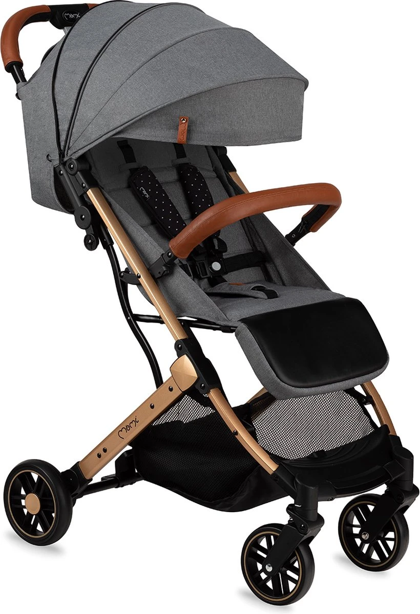 MoMi Wandelwagen - Compacte Lichtgewicht Buggy - Estelle - Gray-Gold (geschikt Van 6mnd - 15kg) 14 MoMi Wandelwagen - Compacte Lichtgewicht Buggy - Estelle - Gray-Gold (geschikt Van 6mnd - 15kg) - Afbeelding 12