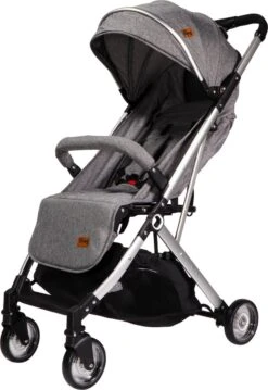 Ding Vivo Wandelwagen - Grijs/Zilver - Inklapbare Buggy - Inclusief Boodschappenmandje En Zonnekap -Babyproducten Serie Winkel 826x1200