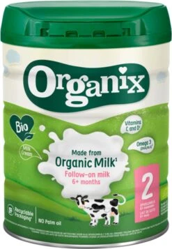 Organix 2 (6+ Maanden) Biologische Opvolgmelk - 3x 700g - Met Melkvet - Zonder Palmolie - Bevat Vitamines C & D - Biologische Flesvoeding - Recyclebare Verpakking -Babyproducten Serie Winkel 831x1200 12