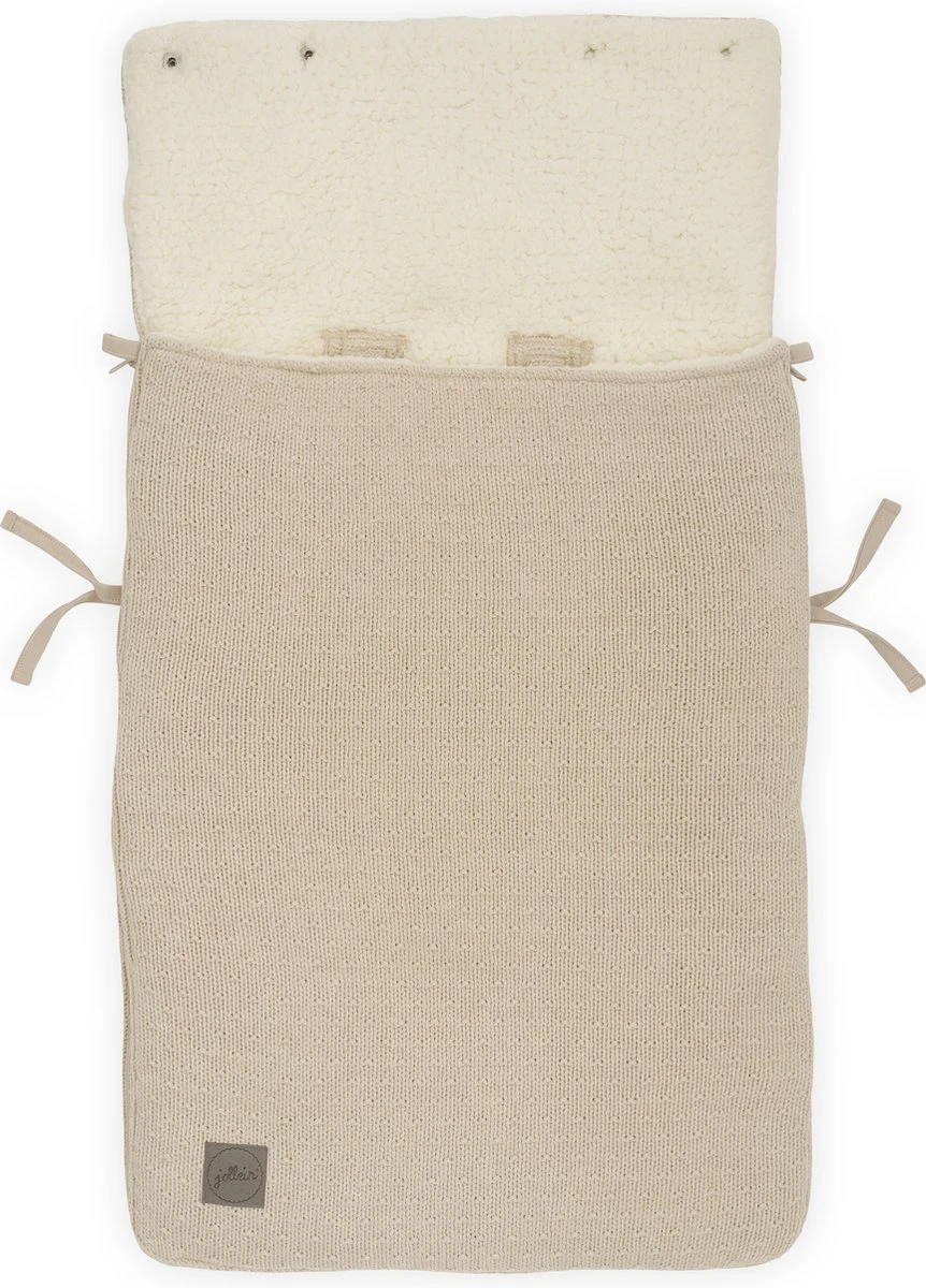 Jollein Voetenzak Voor Autostoel & Kinderwagen - Bliss Knit - Nougat 5 Jollein Voetenzak Voor Autostoel & Kinderwagen - Bliss Knit - Nougat - Afbeelding 3