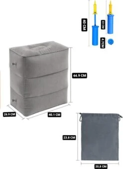 Merkloos Vliegtuigbedje - Voetkussen Opblaasbaar - Voetensteun - Voetenbankje - 3 Hoogte Standen - Reiskussen -Babyproducten Serie Winkel 873x1200 4