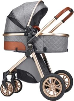 Merkloos Kinderwagen 3-in-1 – Luxe Kinderwagen - Buggy – Wandelwagen - Multifunctioneel – Opklapbaar – Incl Autostoel – Grijs -Babyproducten Serie Winkel 887x1200 3