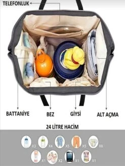 Luiertas Rugzak - Zwart - Inclusief Flessenwarmhouder - Kinderwagenhaken En Isoleervak -Babyproducten Serie Winkel 904x1200 1