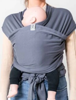 ByKay - Draagdoek - Rekbaar - DonkerGrijs - Antraciet - Maat L - Organic Katoen - Stretchy Wrap Deluxe - 3 Jaar - Buik - Heup -Babyproducten Serie Winkel 909x1200 3