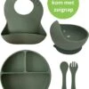 Ik Ben Zo Mooi Onbreekbaar Siliconen Kinderservies Met Zuignap Bordje Voor Baby En Kind - Servies Set Van 5 Stuks - Sage Groen -Babyproducten Serie Winkel 927x1200 10