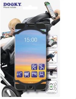 Dooky Telefoonhouder Smartphone Telefoon Houder 360* Rotatie Universeel Kinderwagen Fiets Zwart -Babyproducten Serie Winkel 928x1200 1