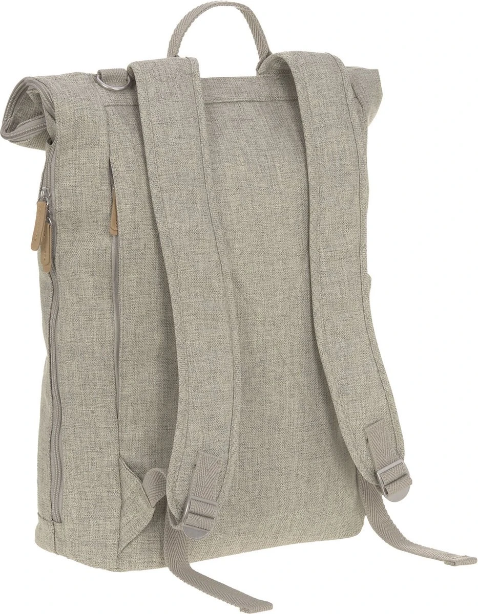 LÄSSIG Luiertas Rolltop Backpack Rugzak Incl Verschoningsmatje Choco Mélange Limited Edition 9 LÄSSIG Luiertas Rolltop Backpack Rugzak Incl Verschoningsmatje Choco Mélange Limited Edition - Afbeelding 7