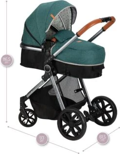 MoMi Kinderwagen - Compacte 2 In 1 Combiwagen - Limuru - Groen (geschikt Van 0-3 Jaar) -Babyproducten Serie Winkel 939x1200 5