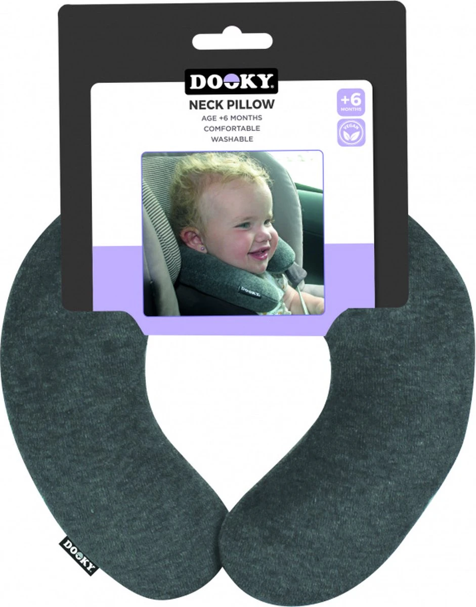 Dooky Neck Pillow Nekkussen Zacht Velours Grijs 3 Dooky Neck Pillow Nekkussen Zacht Velours Grijs