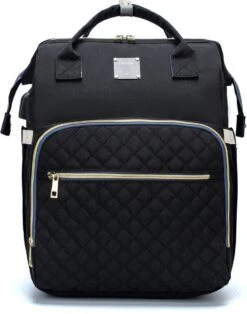 Luiertas - Multifuctioneel Luiertas 3 In 1 - Met Babybedje - Met Verschoningsmatje - Zwart - Met Usb - Met Verdikt Matras -Babyproducten Serie Winkel 944x1200 1